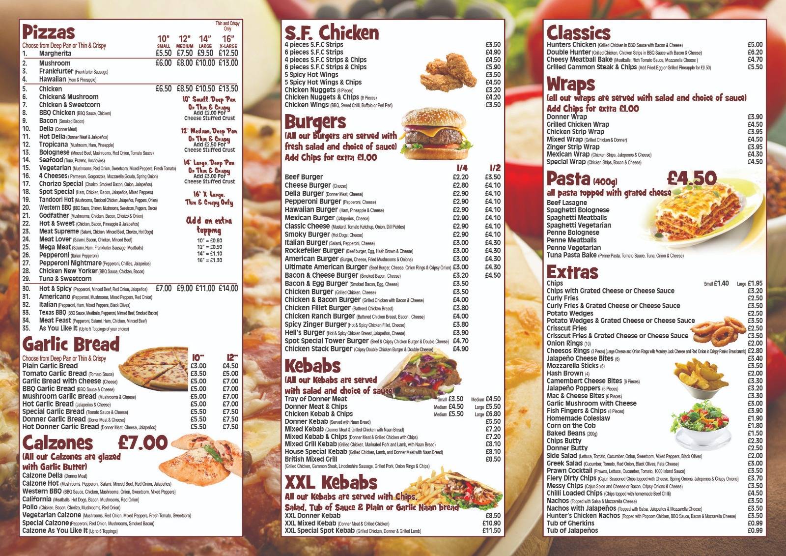 Pizza Spot меню