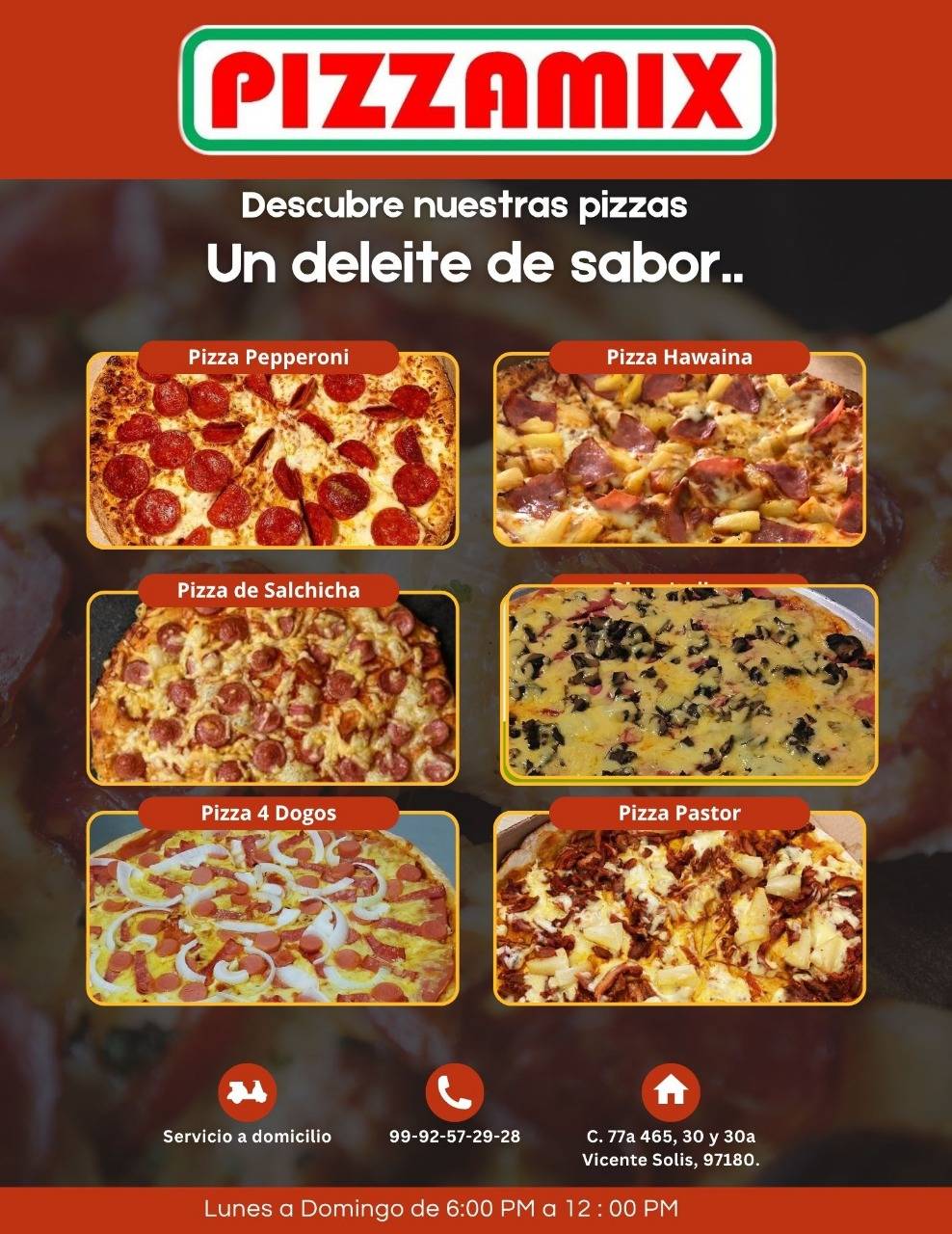 Pizzamix меню