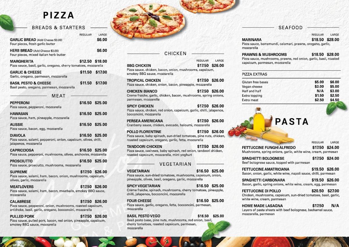 Gusto's Gourmet Pizza & Pasta Algester меню