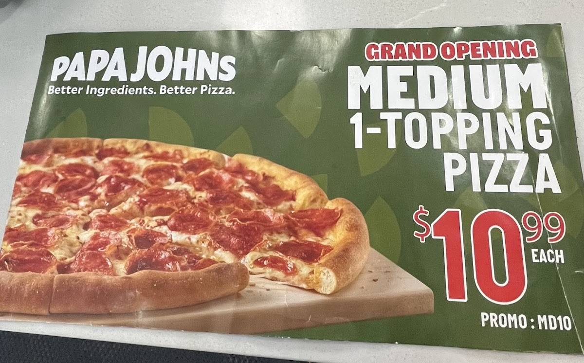 Papa Johns Pizza меню