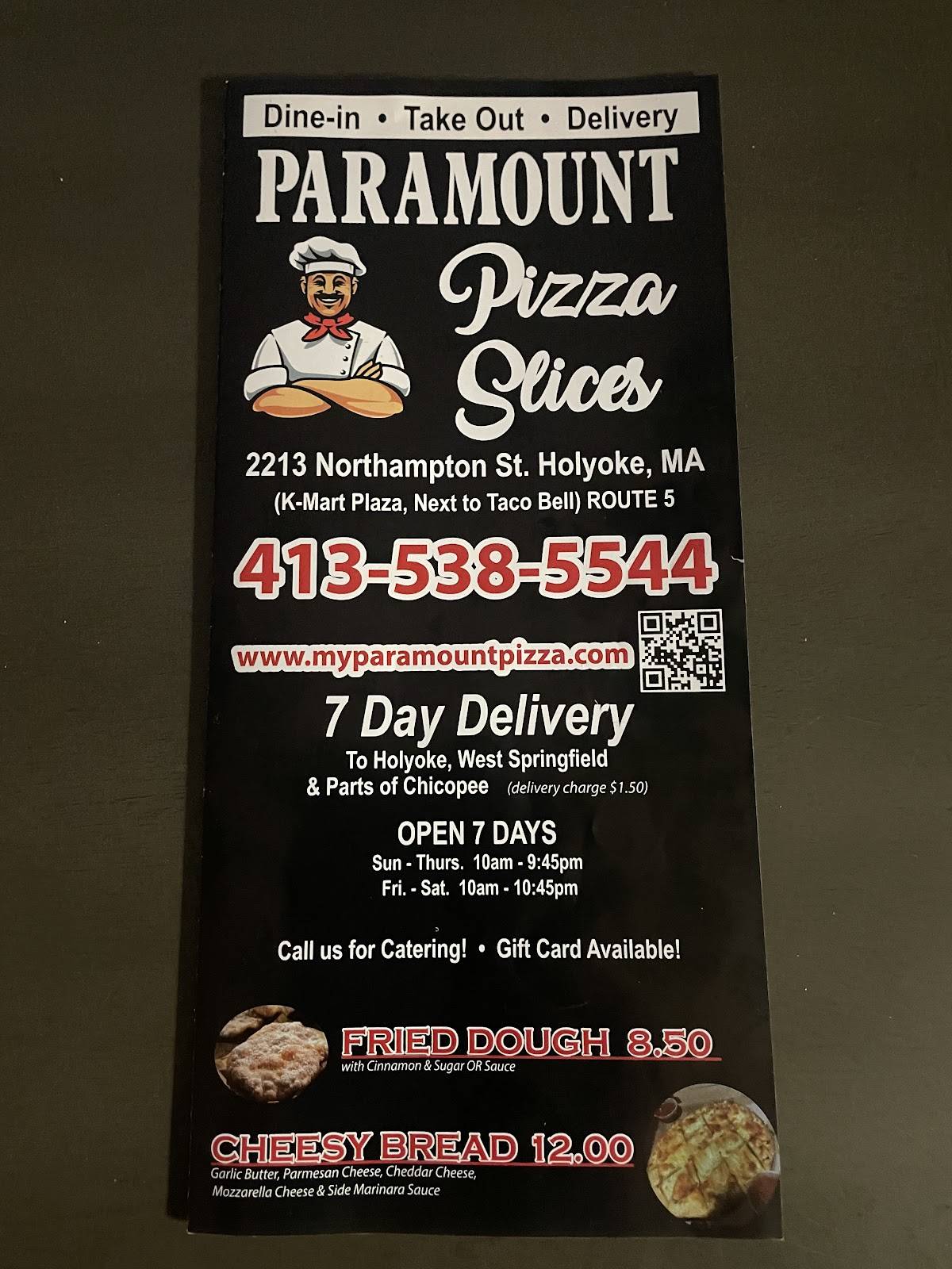 Paramount Pizza Slices меню