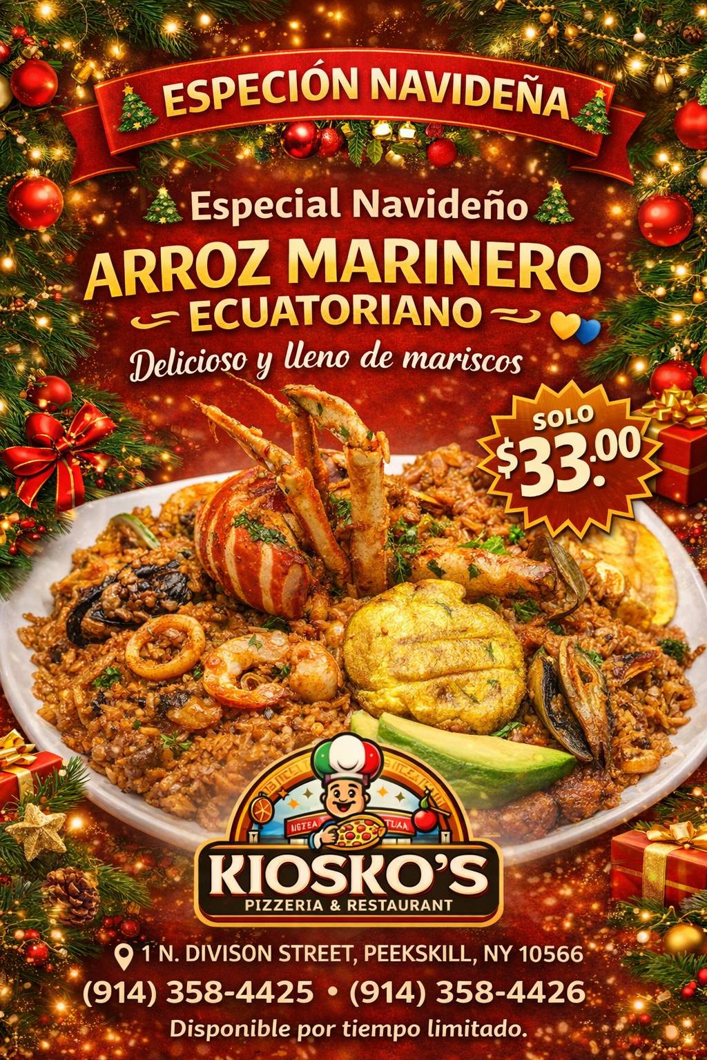 kiosko's Pizzeria & Restaurant меню