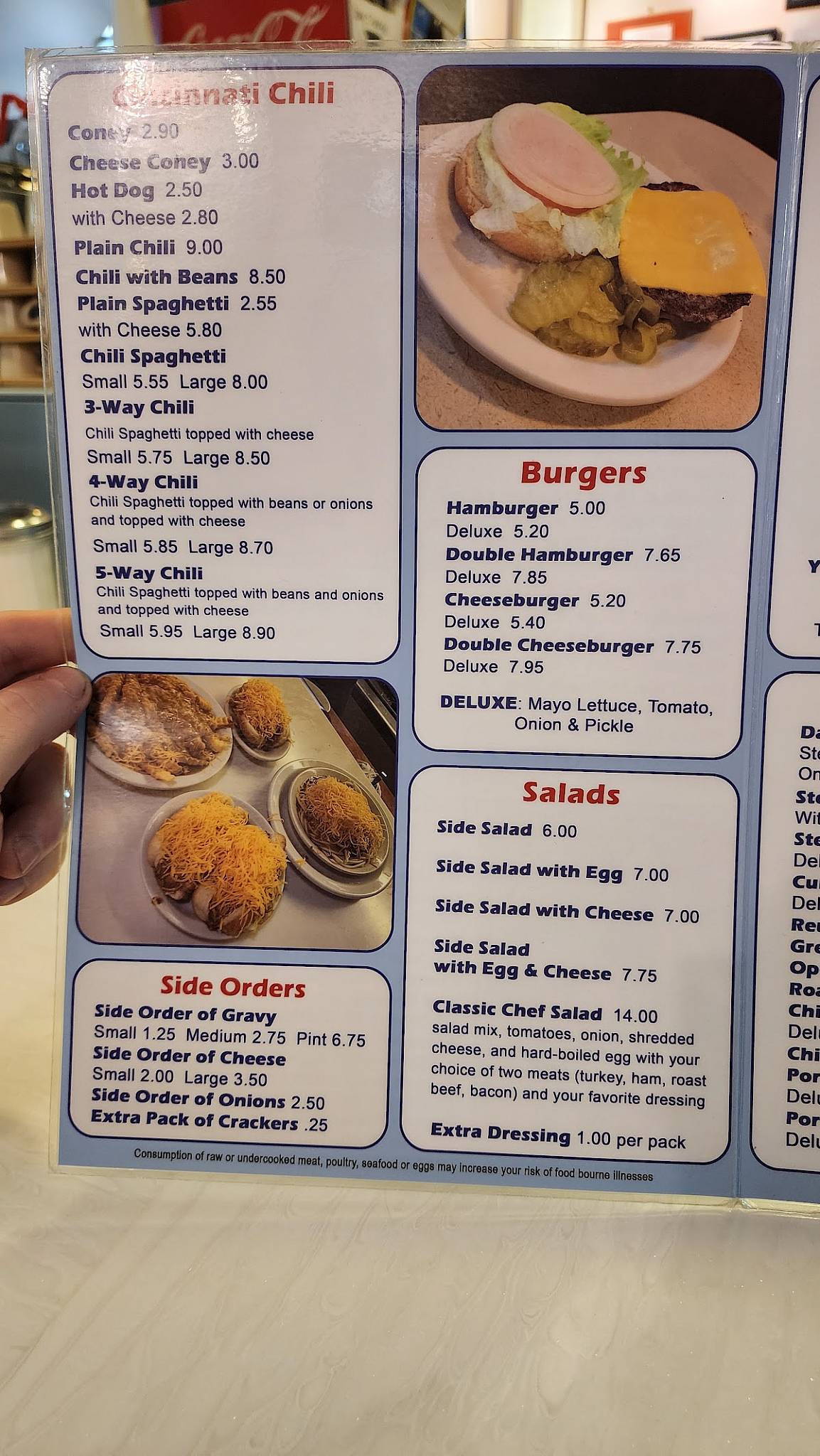 Pleasant Ridge Chili Restaurant меню