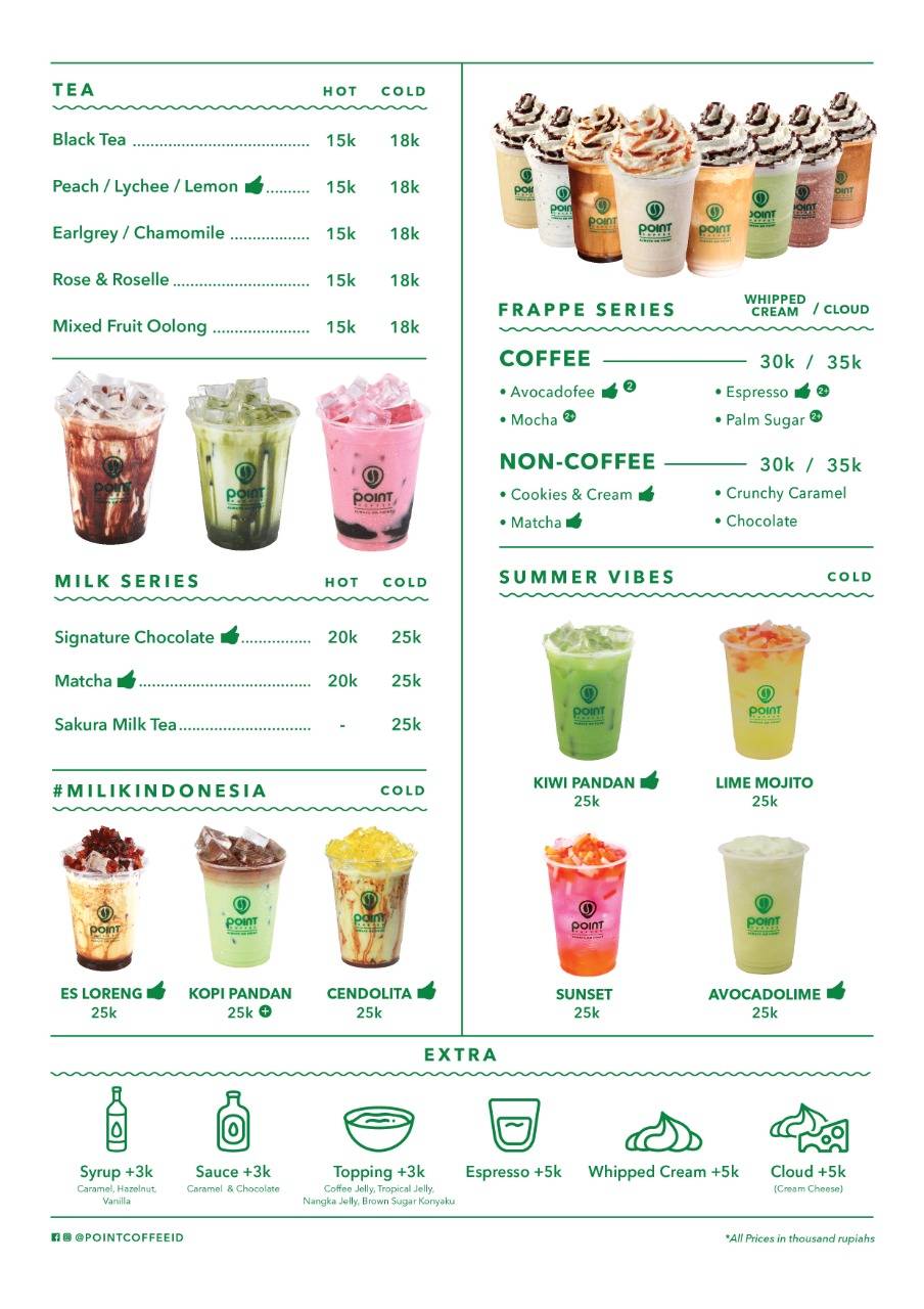 POINT COFFEE меню