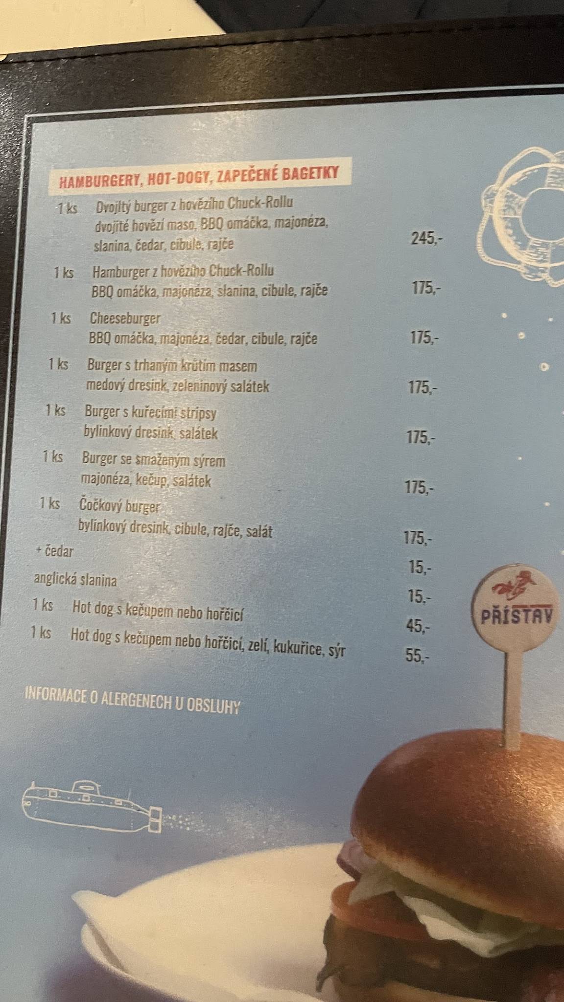 Přístav меню