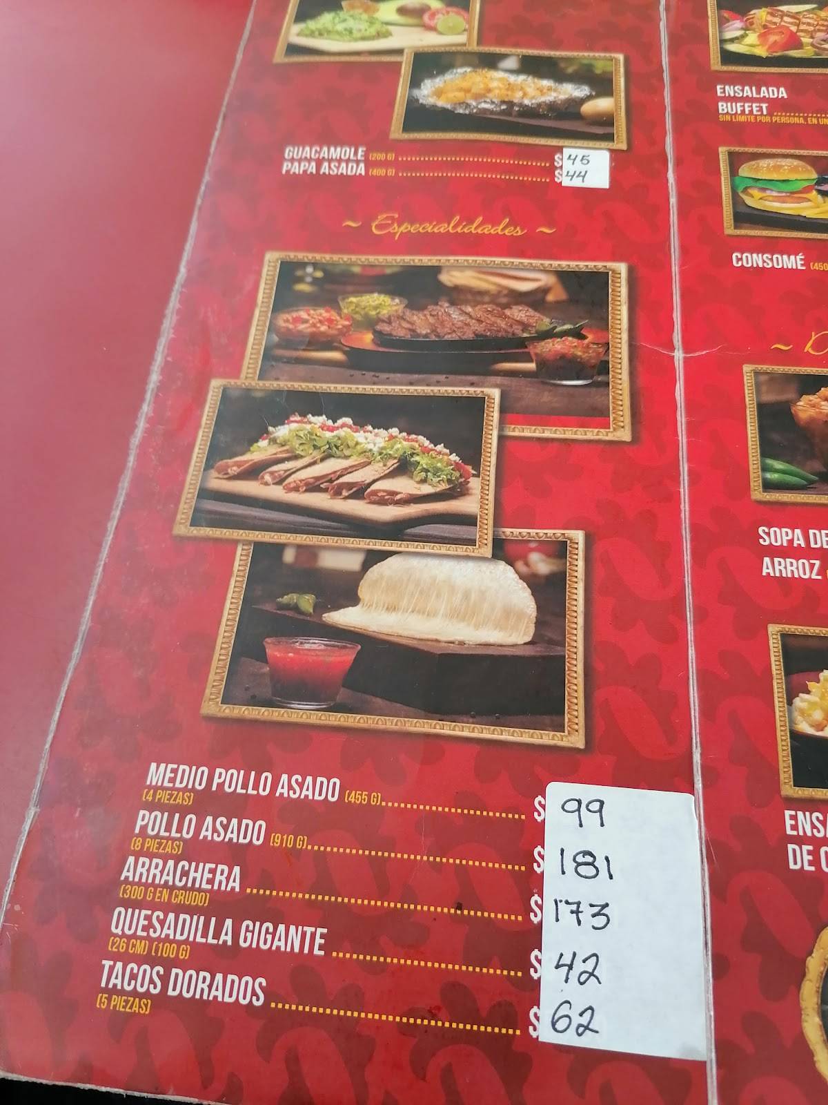 Pollo Féliz меню