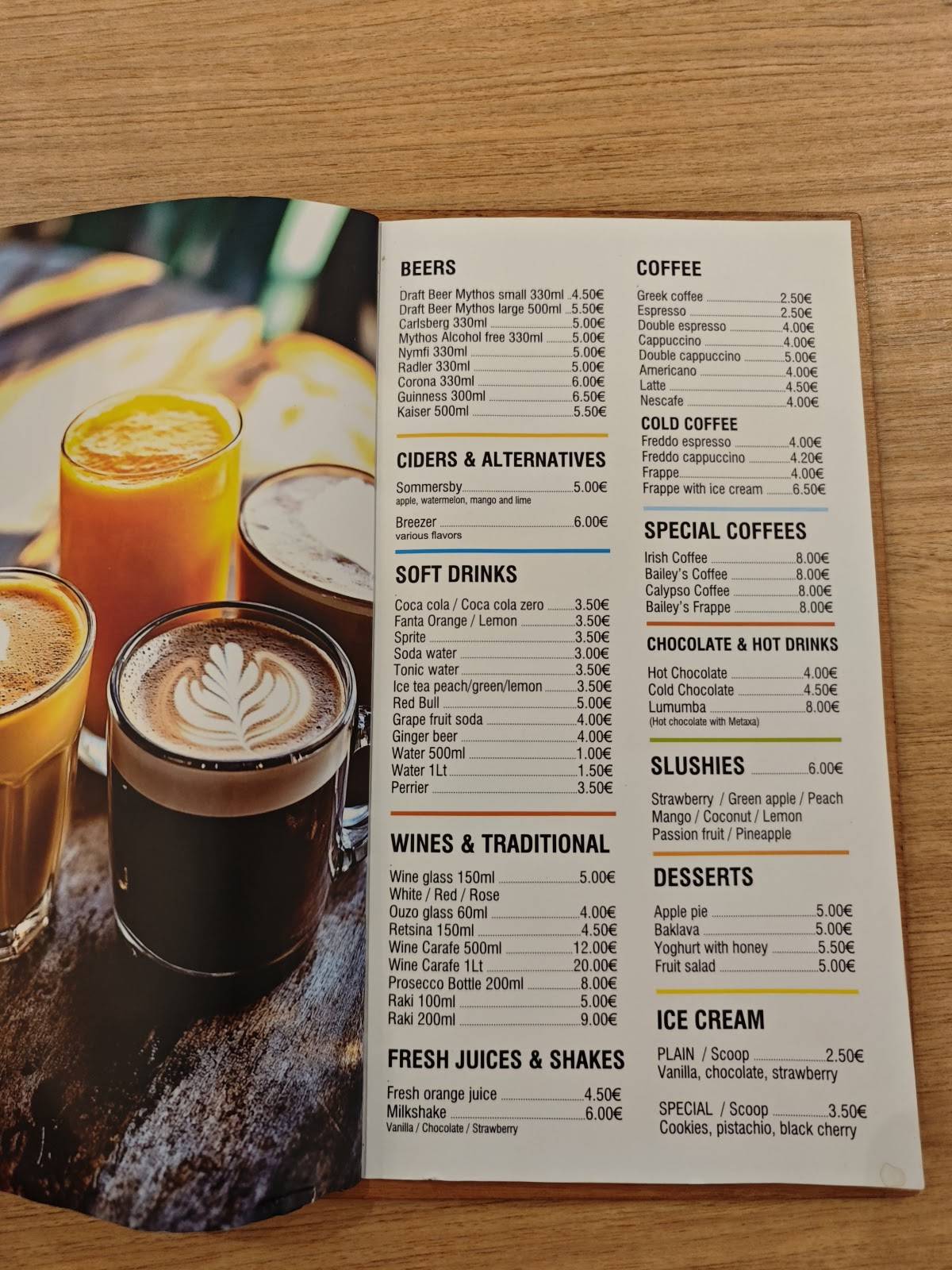 Poseidon Restaurant & Cocktails меню