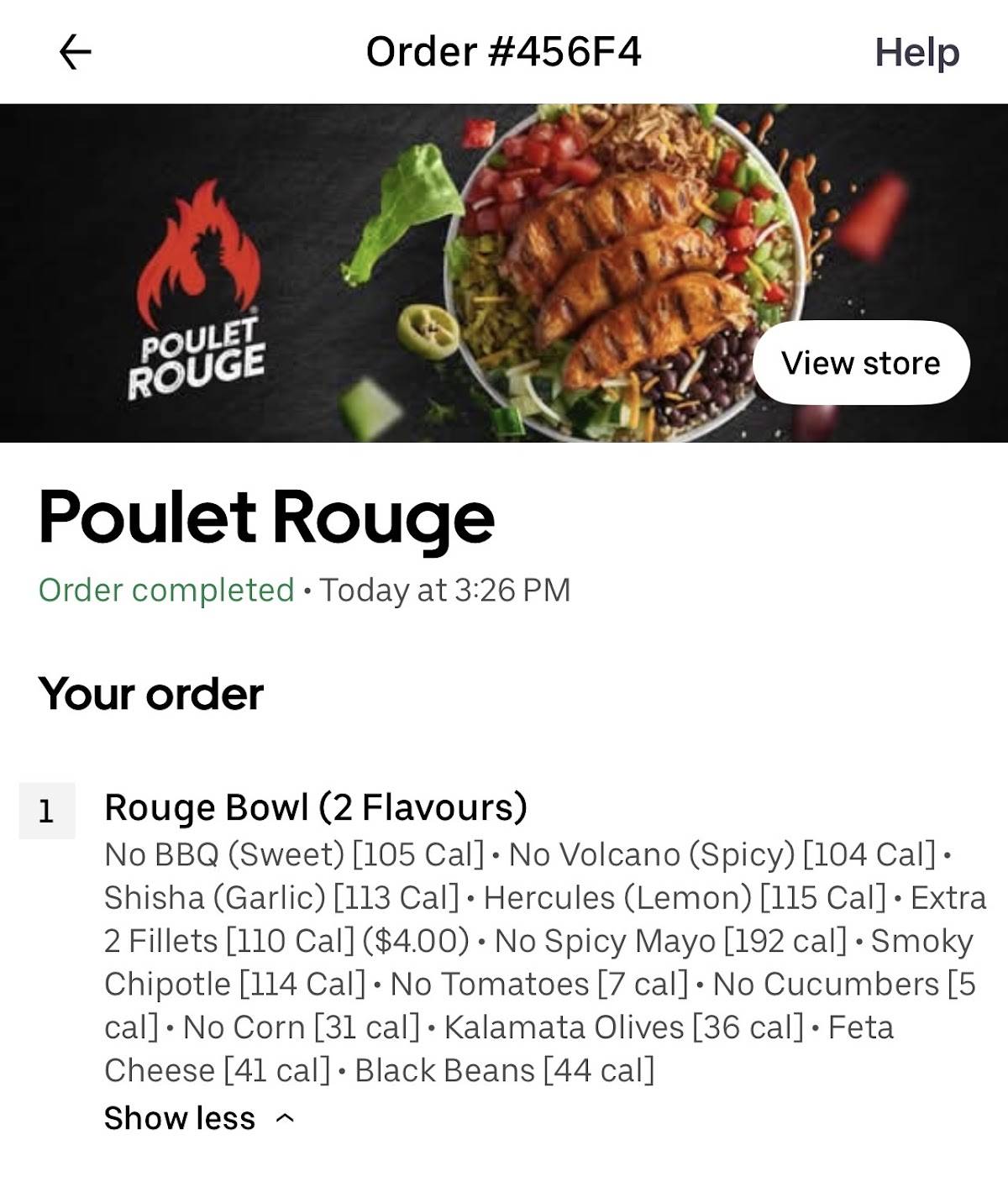 Poulet Rouge меню