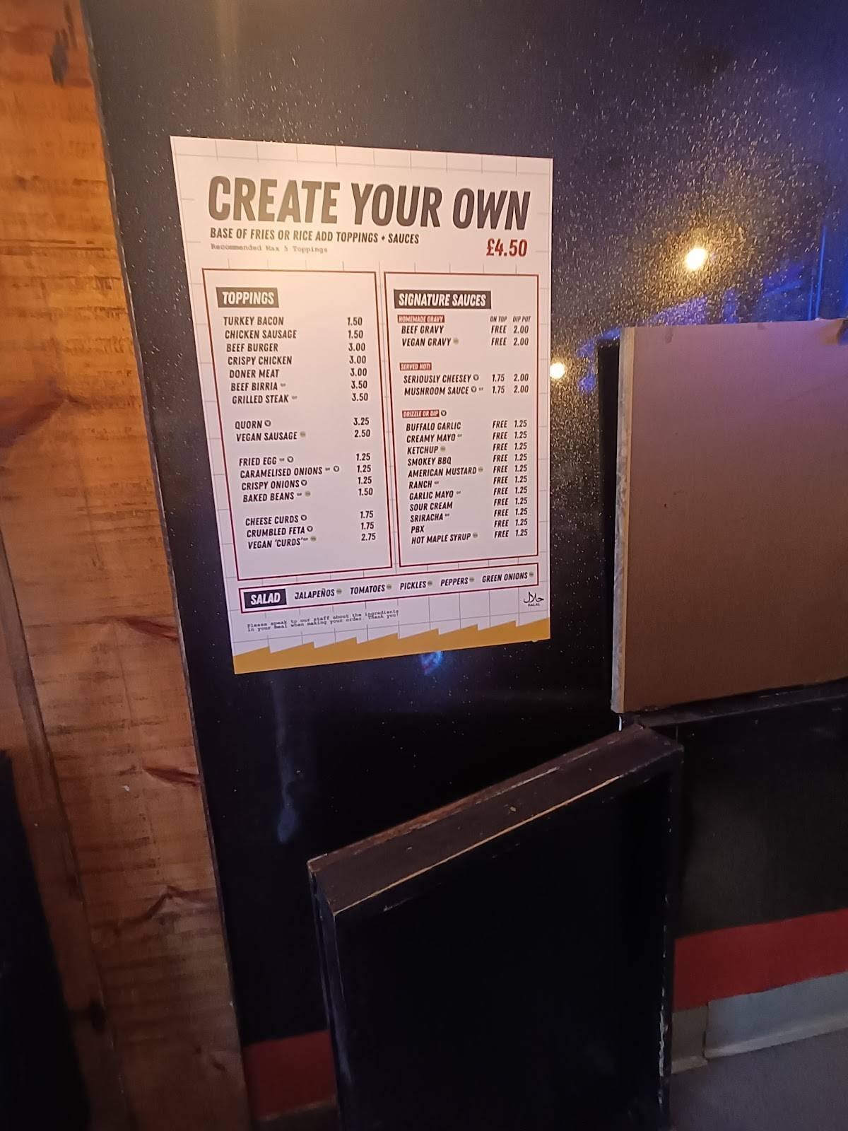 Poutine Box меню