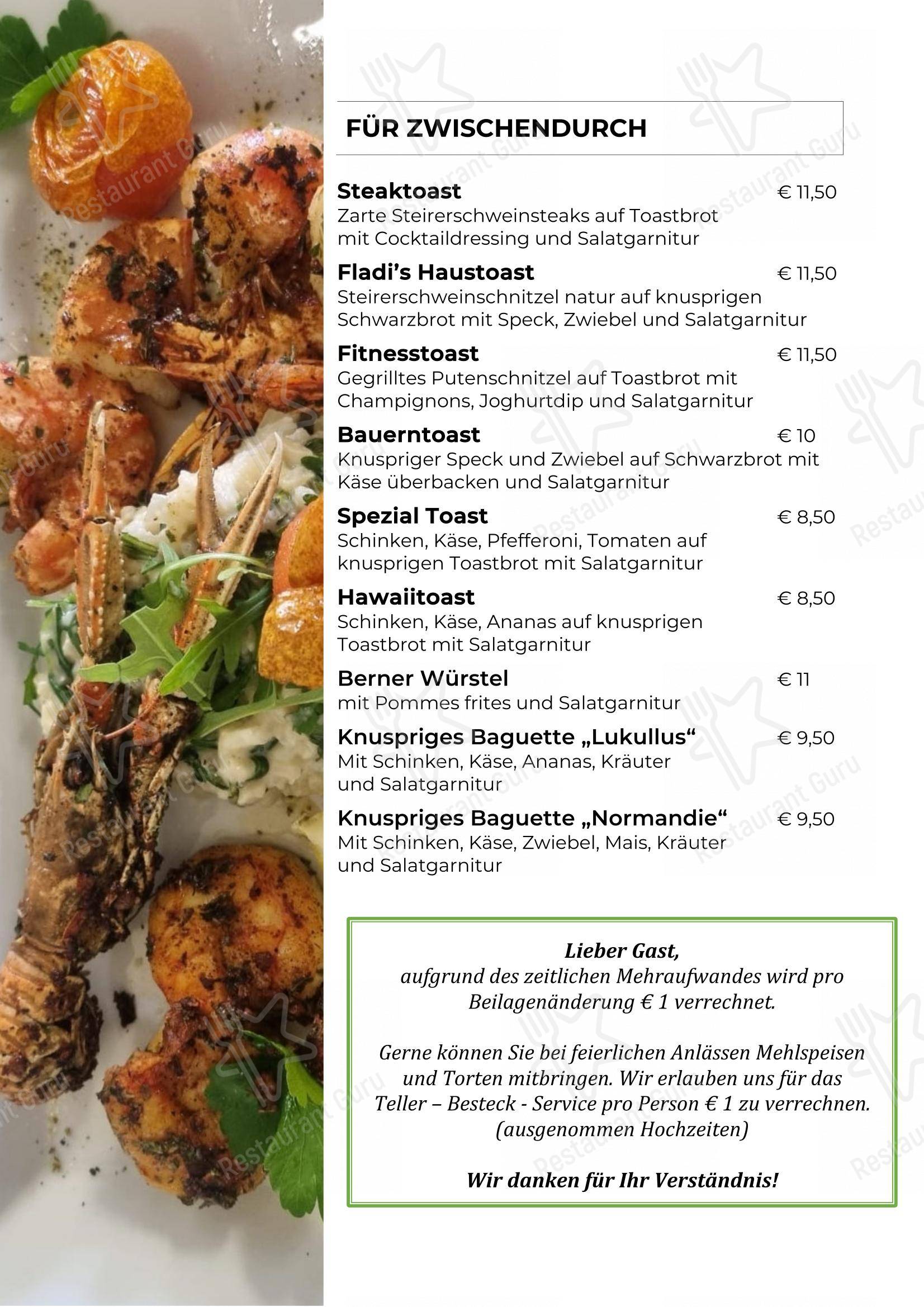 Меню паба и бара Predingerhof - Restaurant, Kegelbahnen, Catering в Вайце