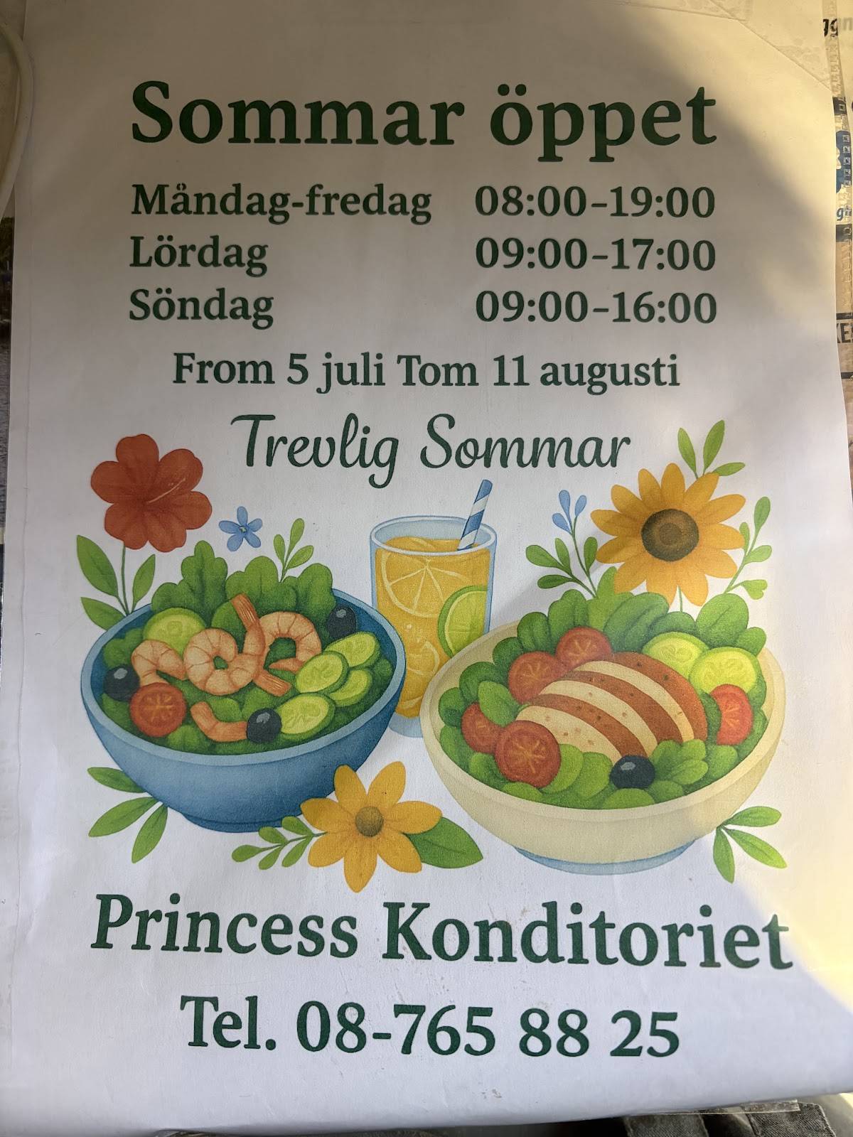 Princesskonditoriet меню