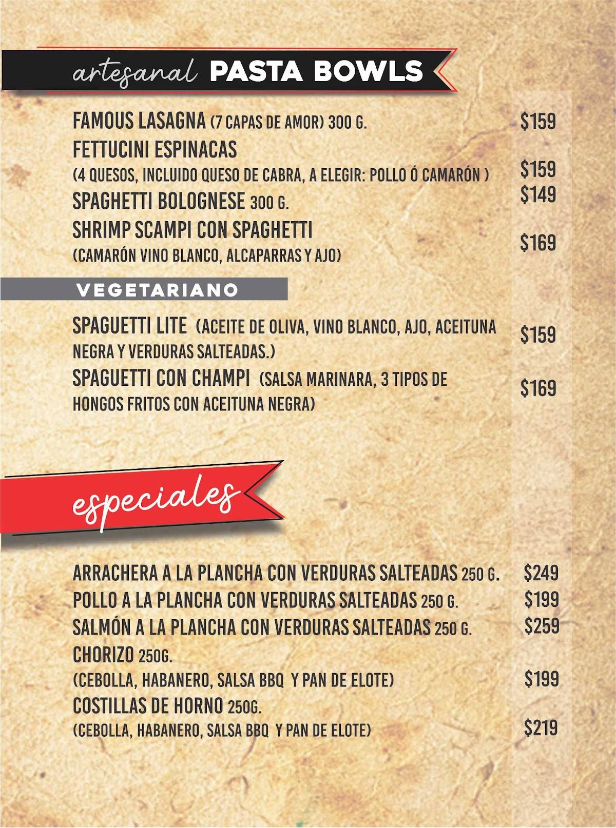 Project V19 Cooking Classes меню