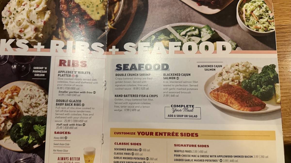 Applebee's Grill + Bar меню
