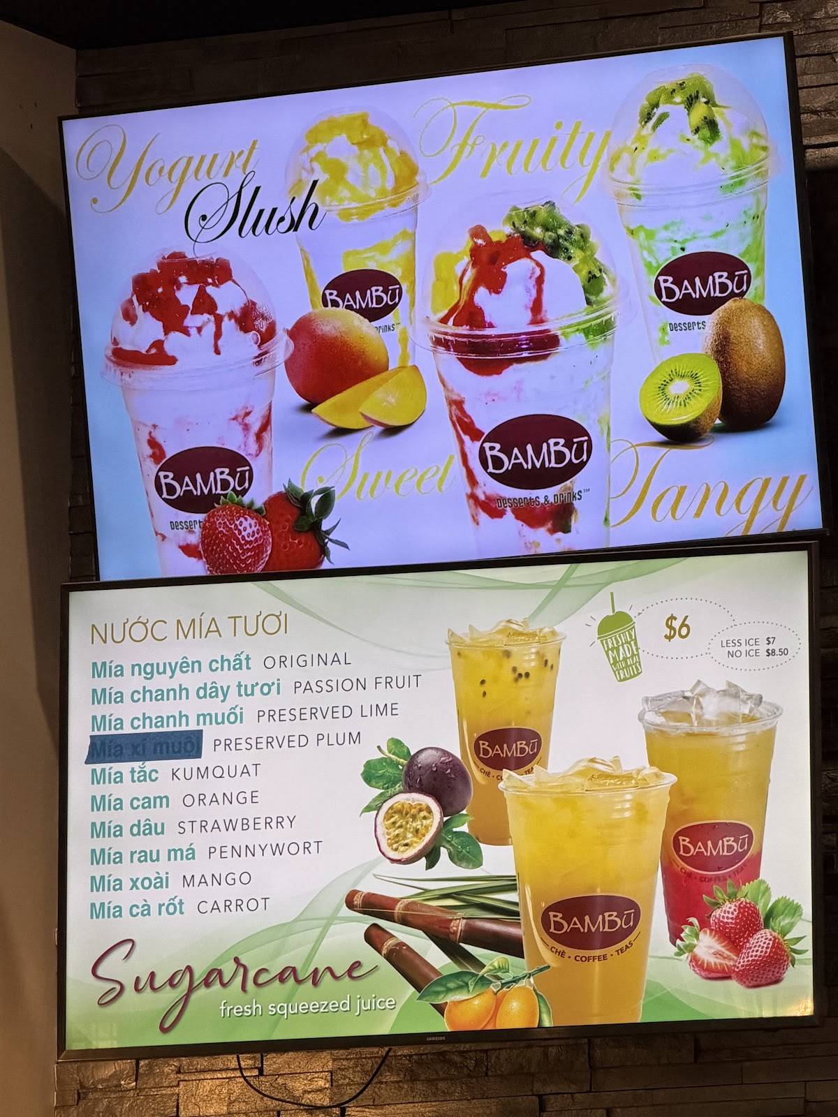 BAMBU Desserts & Drinks меню