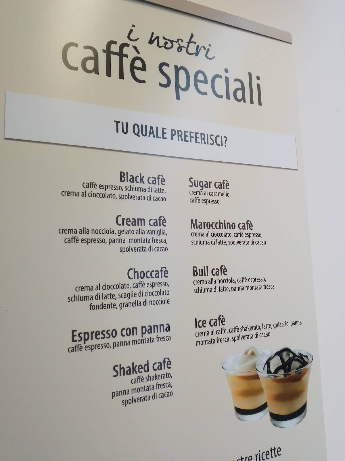 BAR GELATERIA CREMA E CIOCCOLATO меню
