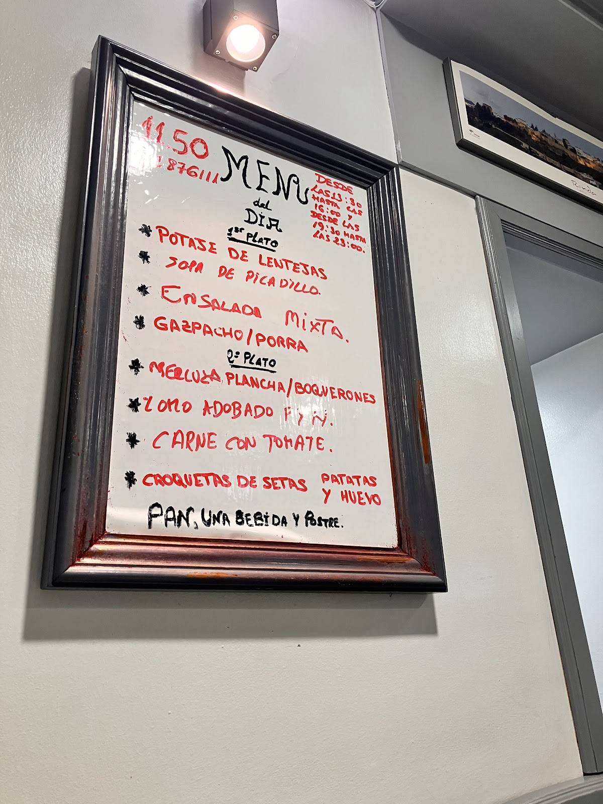 Cafeteria Bar La Quinta меню