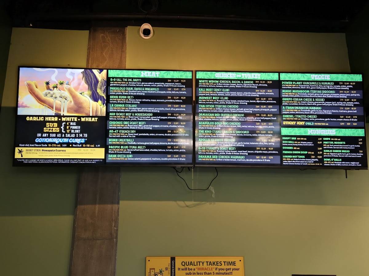 Cheba Hut "Toasted" Subs меню