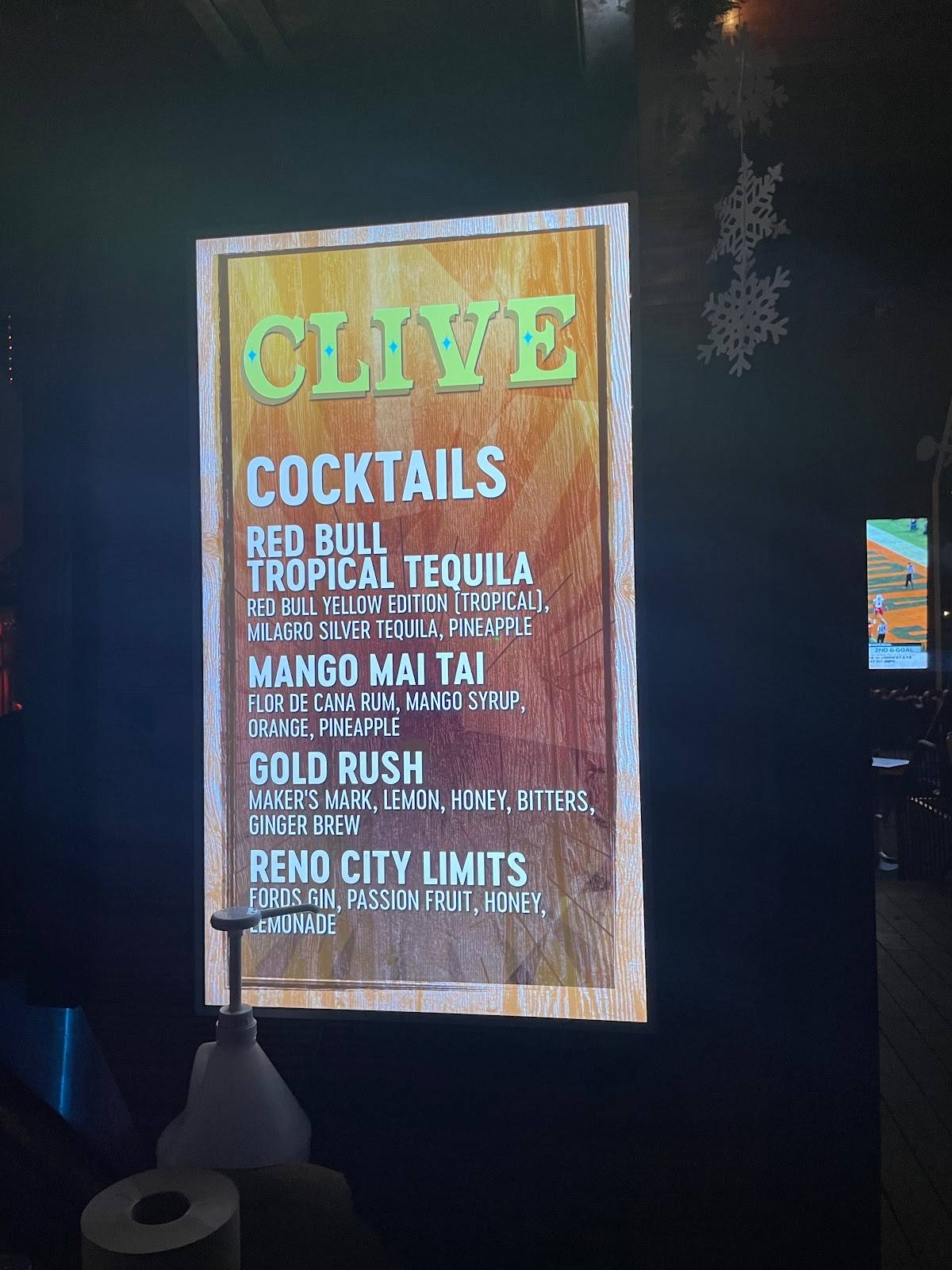 Clive меню