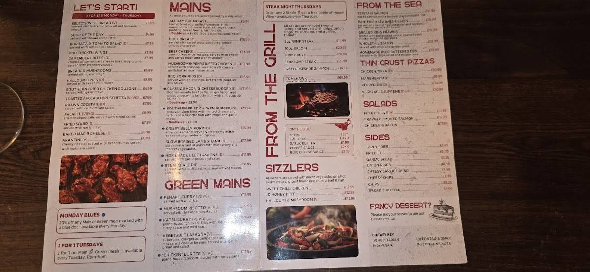 Red Lion Wednesfield меню