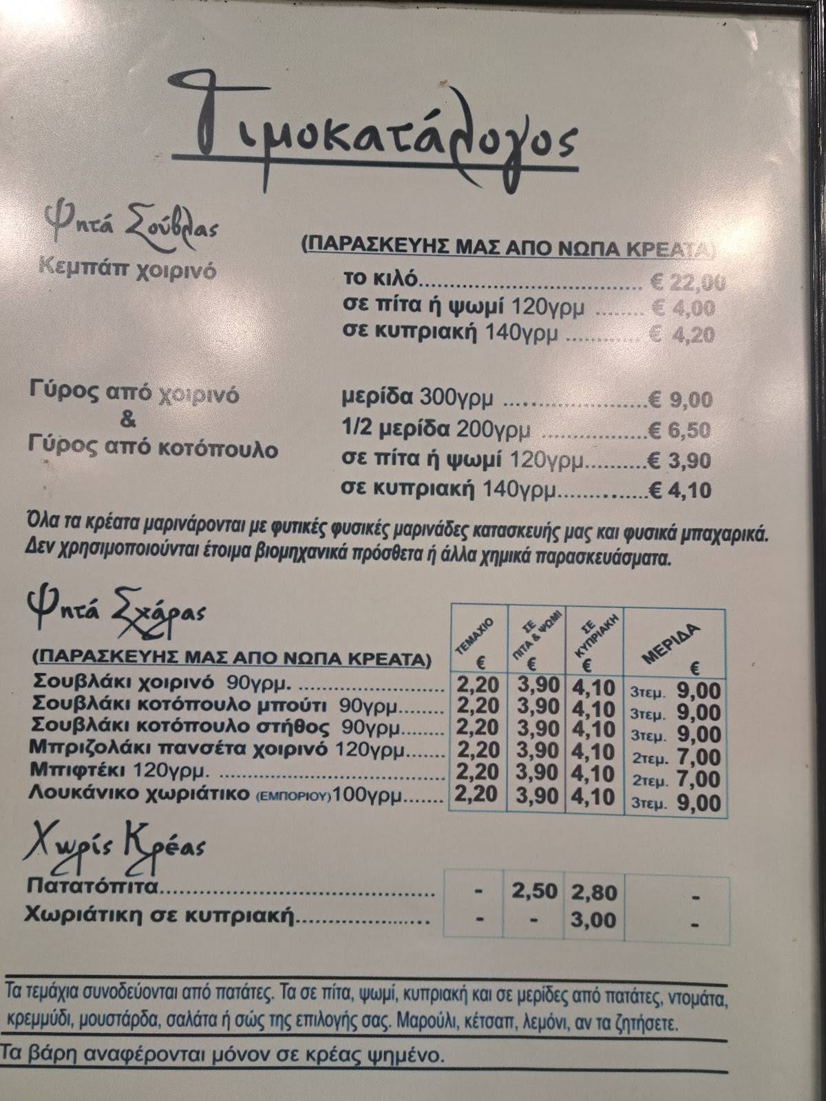 Pyrostia меню