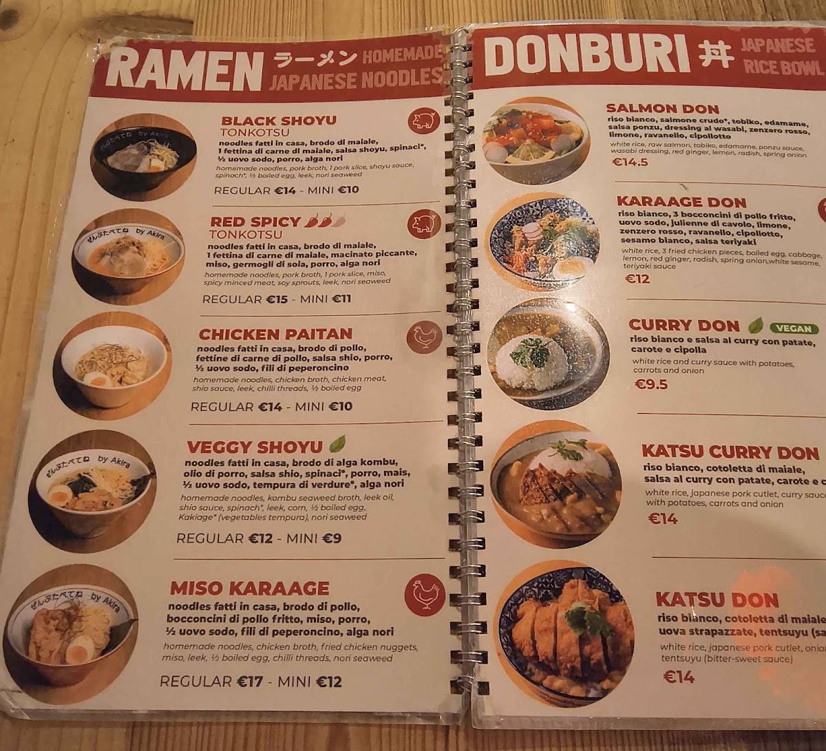 RAMEN LAB AKIRA меню