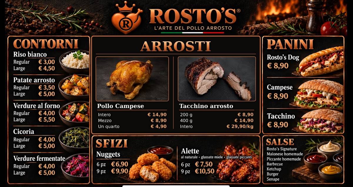 ROSTO’S меню