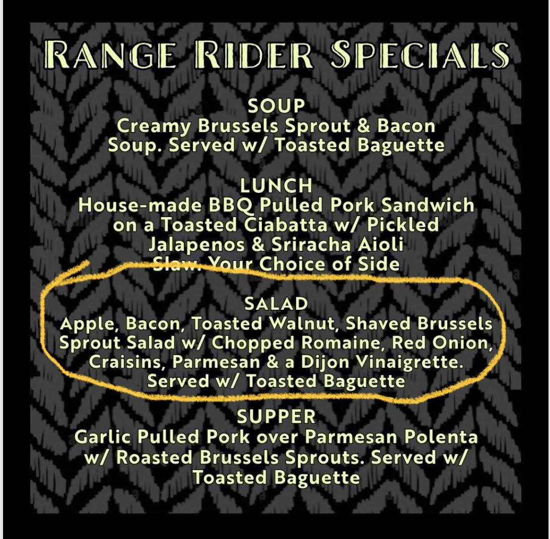 Range Rider меню