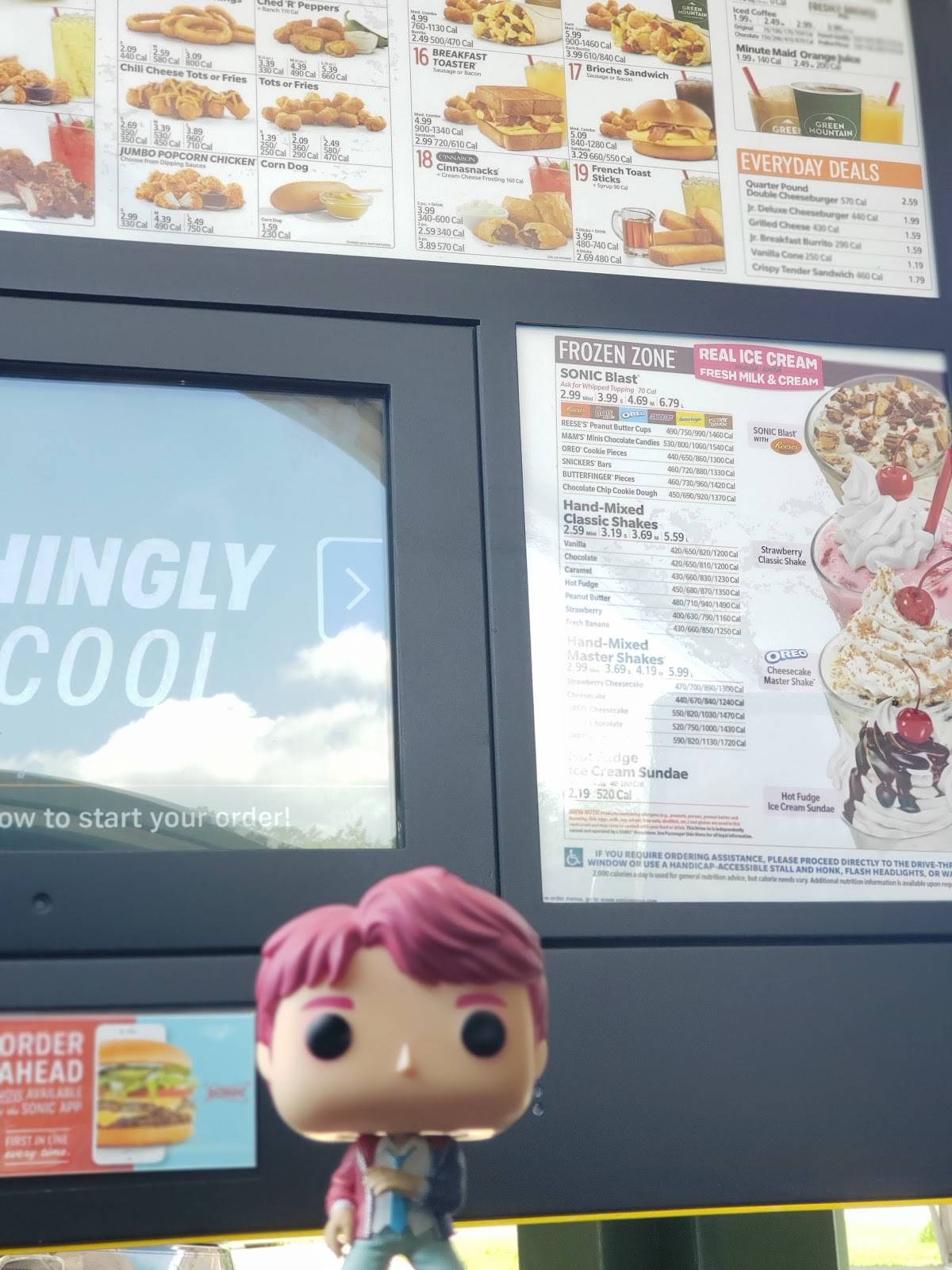 Sonic Drive-In меню