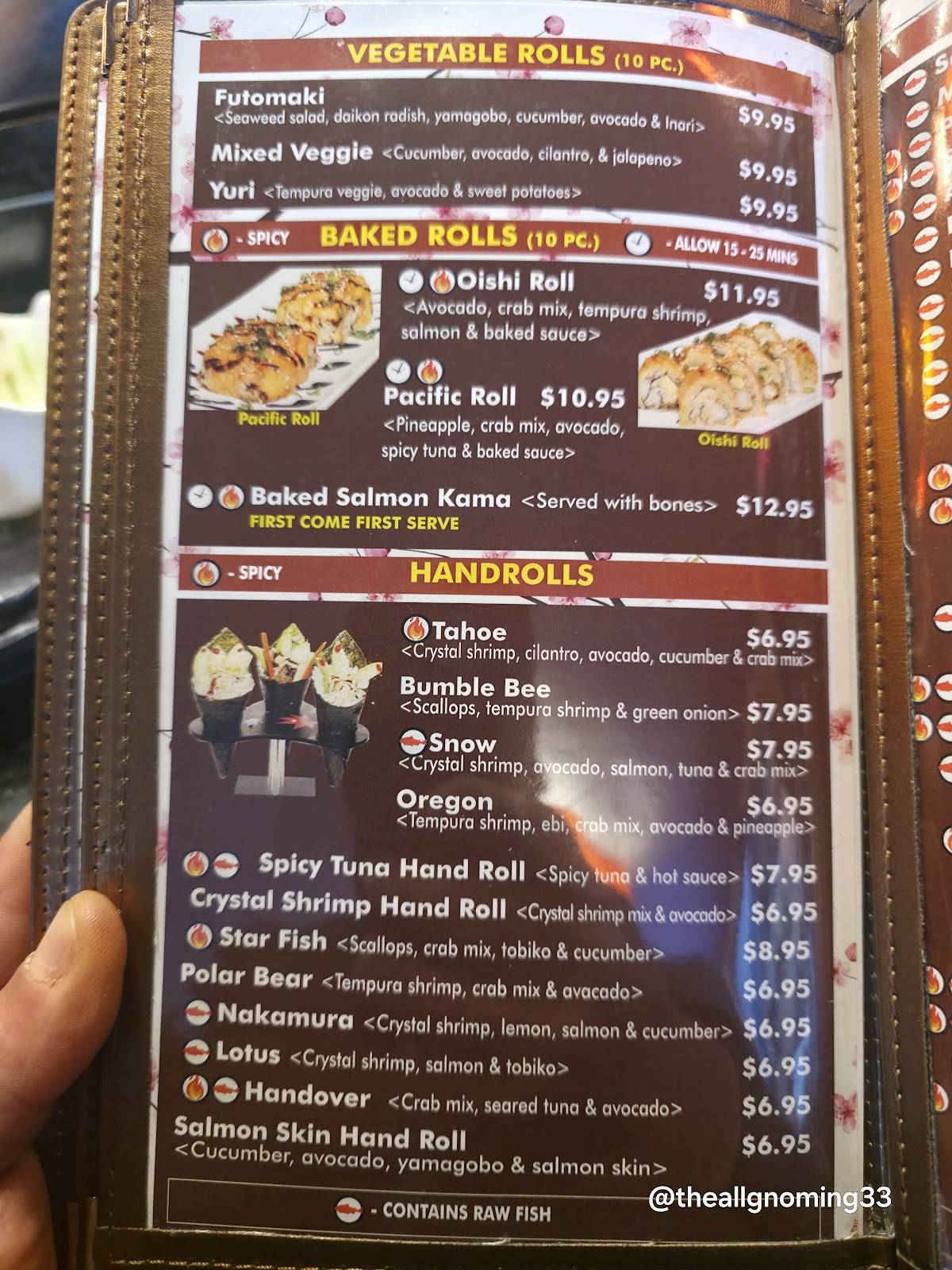 Tokyo Sushi меню