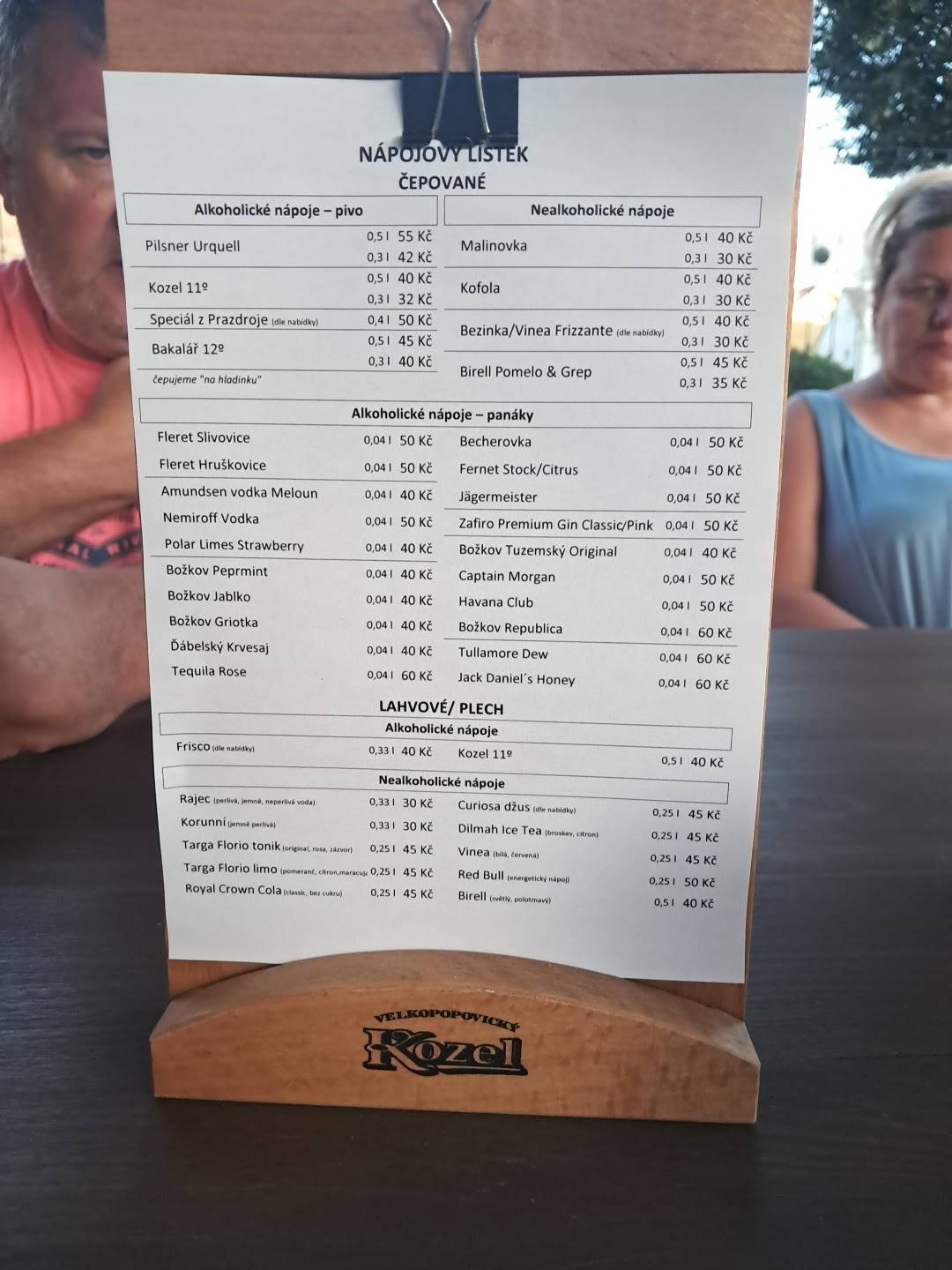 Restaurace u Šárky меню