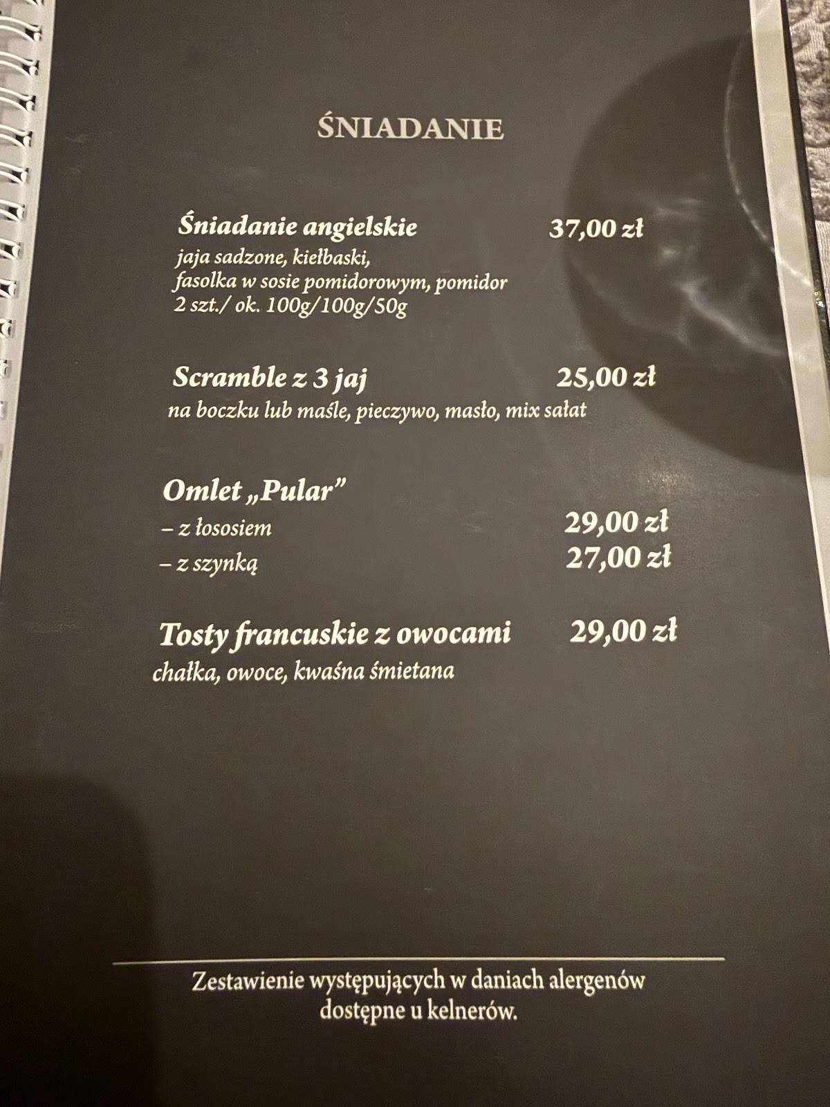 Restauracja Roma меню