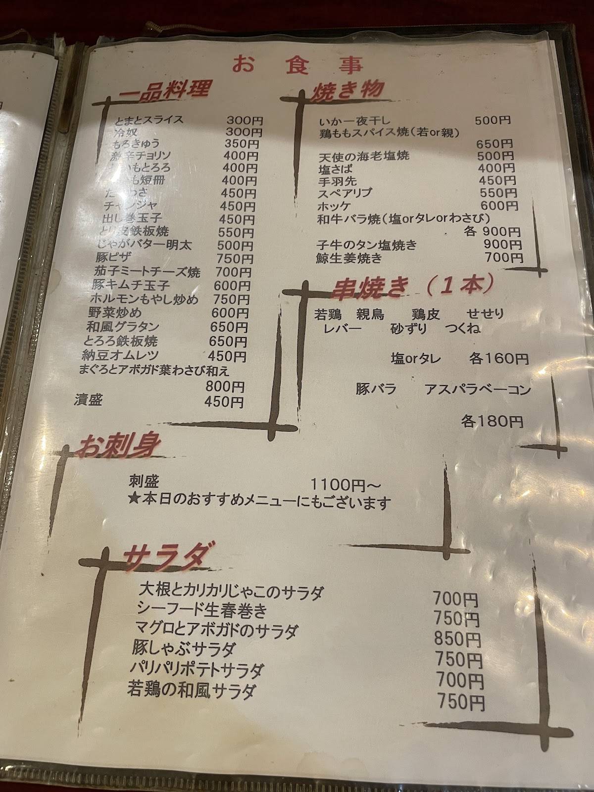 まる丸 меню