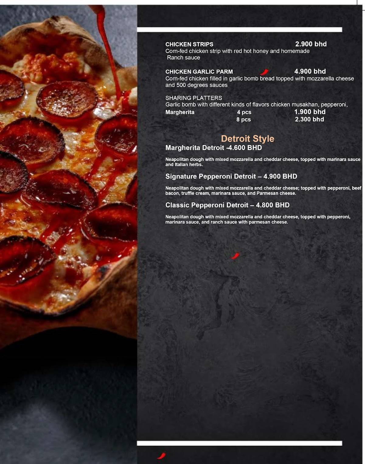 500 Degrees Restaurant меню