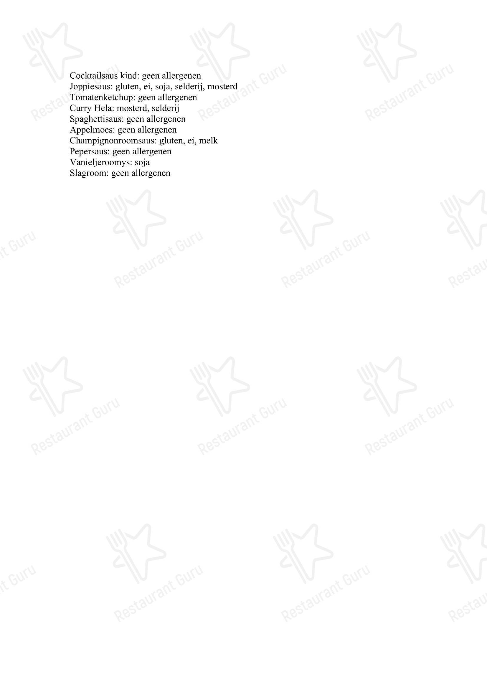 Restaurant AAP в Alphen - Lunch Menu