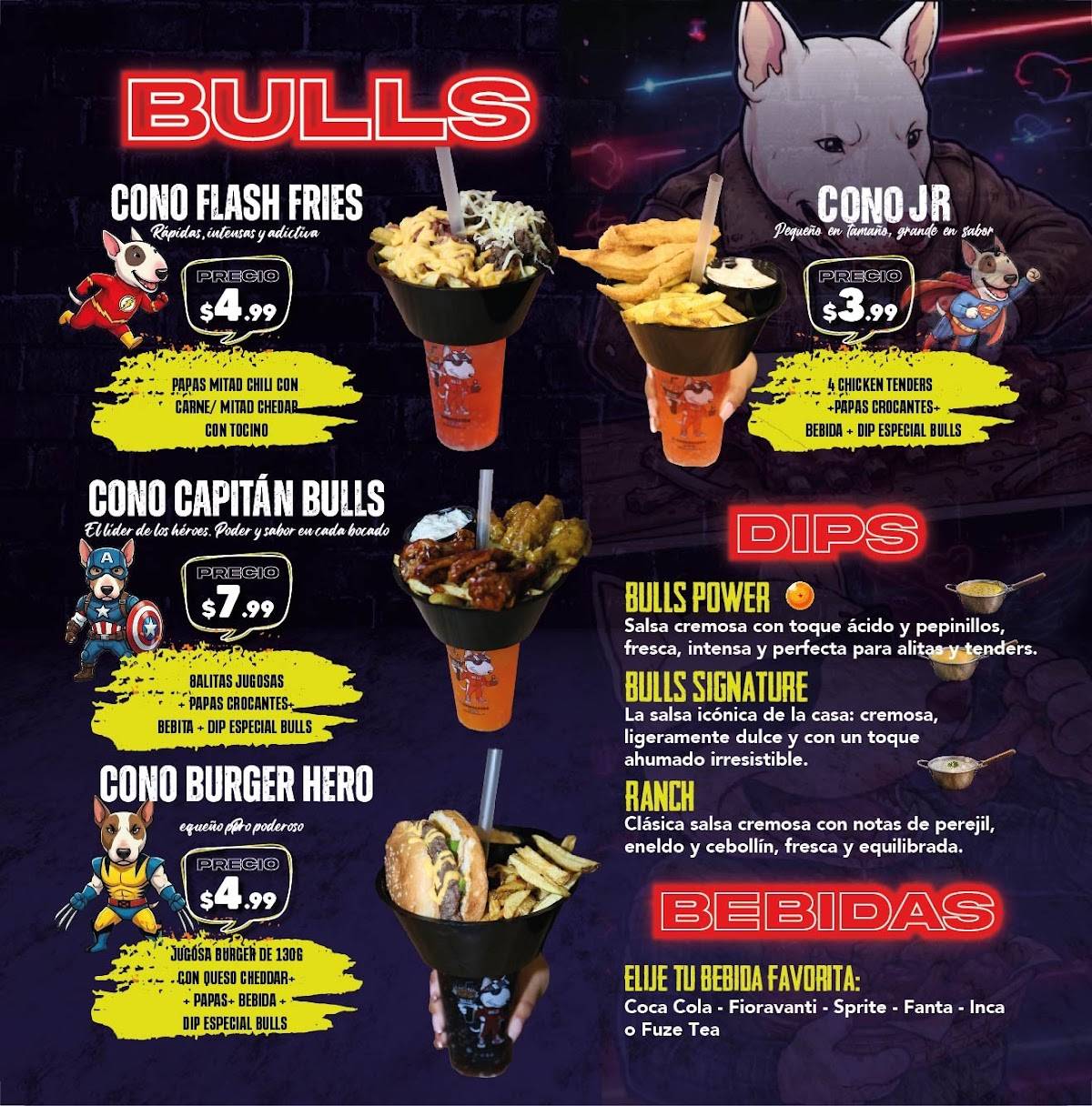 BULLS RESTO BAR - Riobamba меню