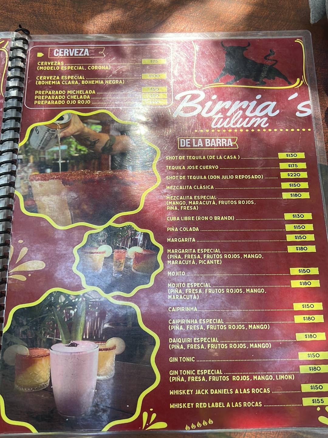 Birria меню