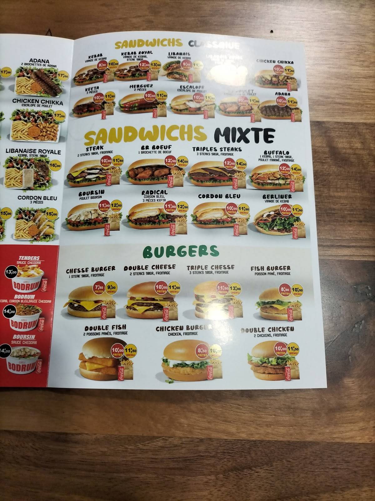 Bodrum меню