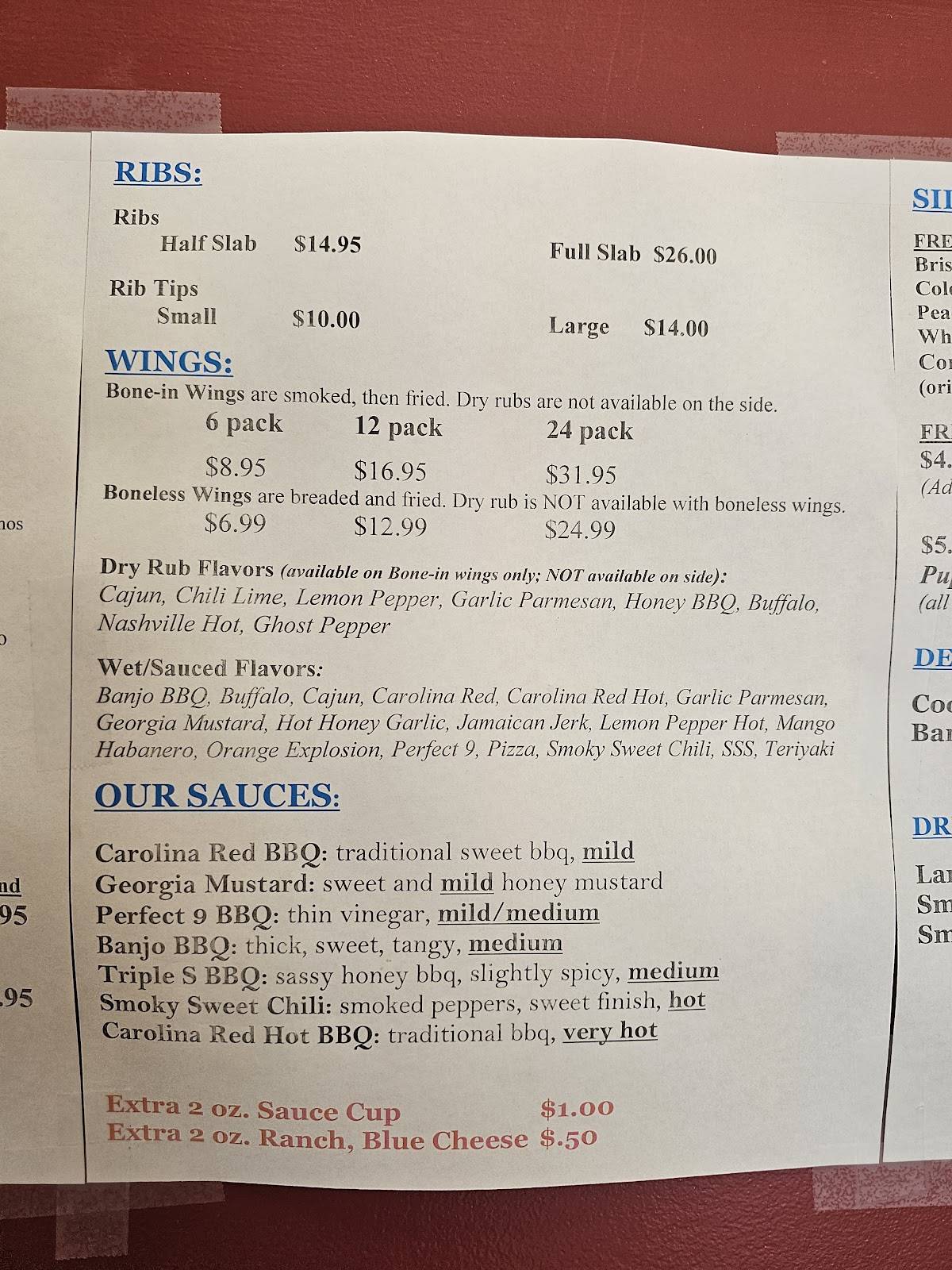 Carrol Lou's Smokehouse меню