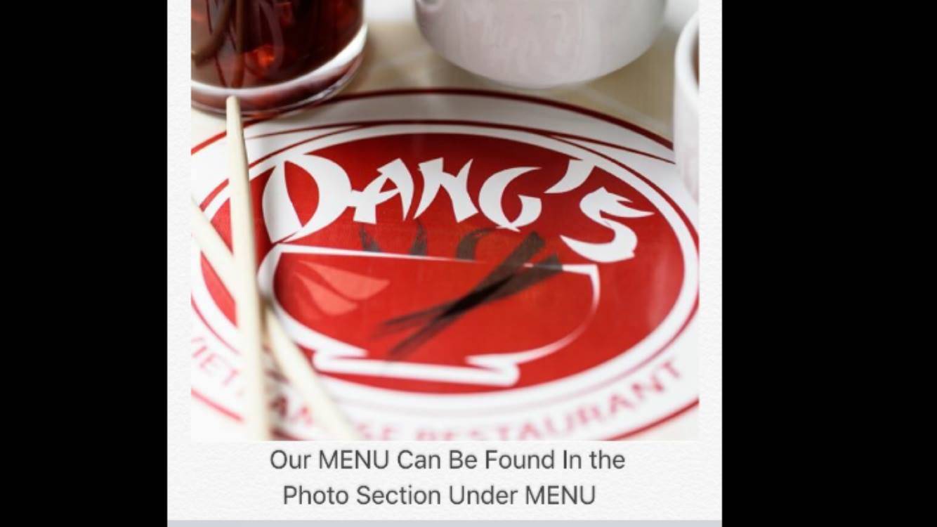 Dang's меню