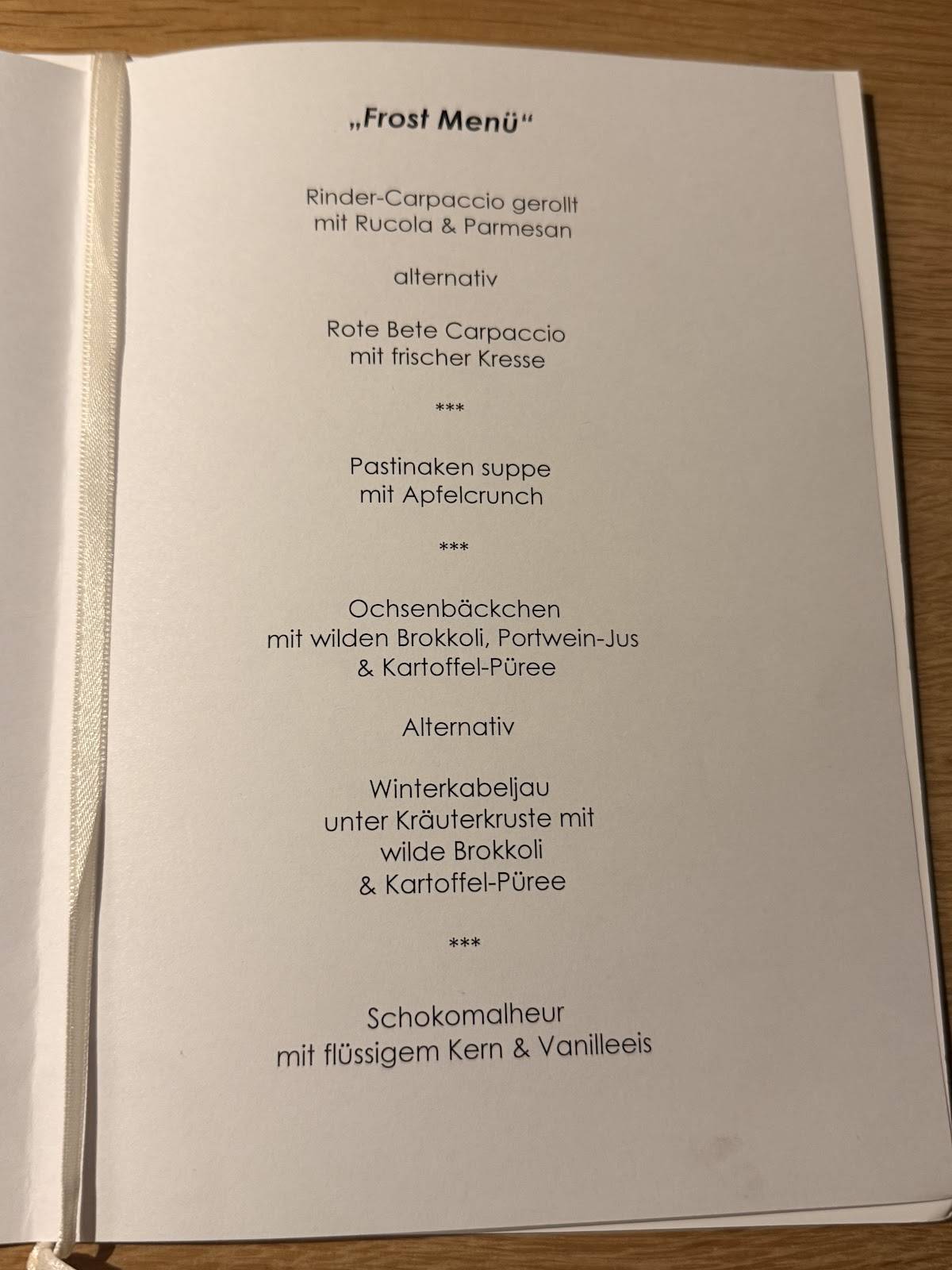 Restaurant Drei меню