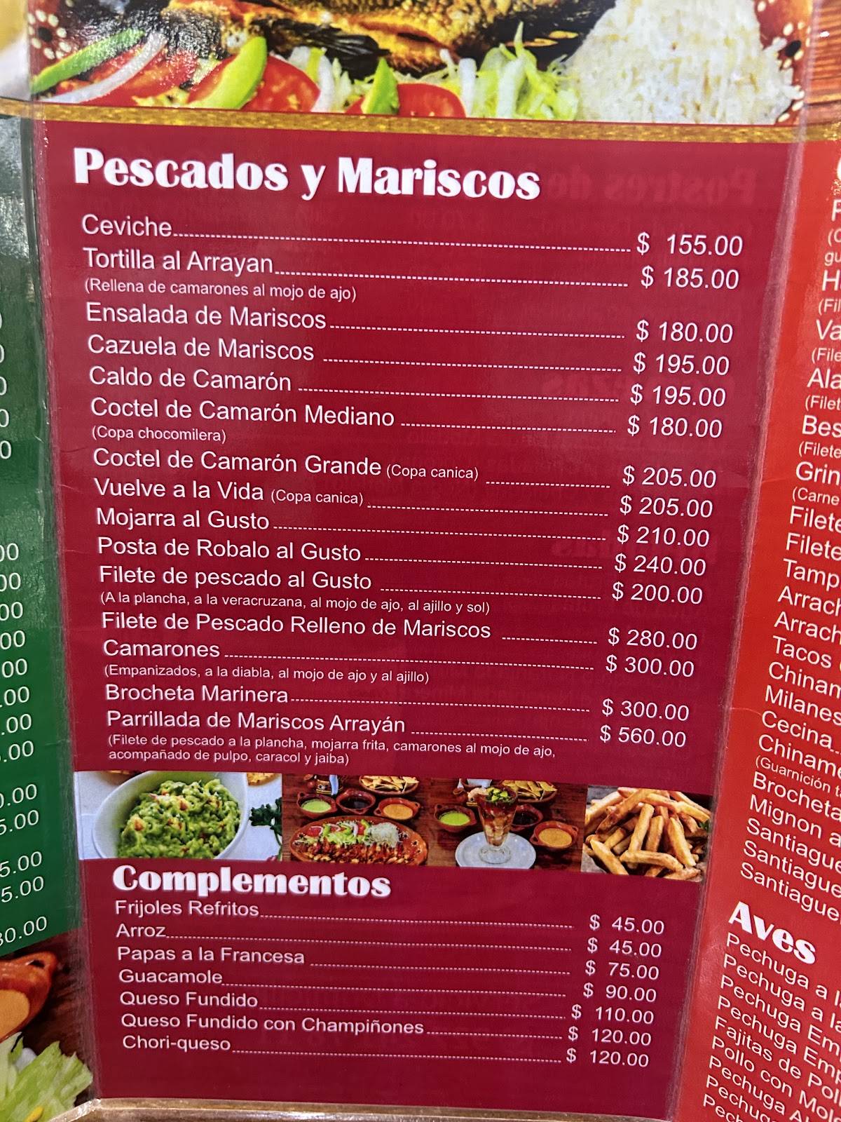 El Arrayán меню