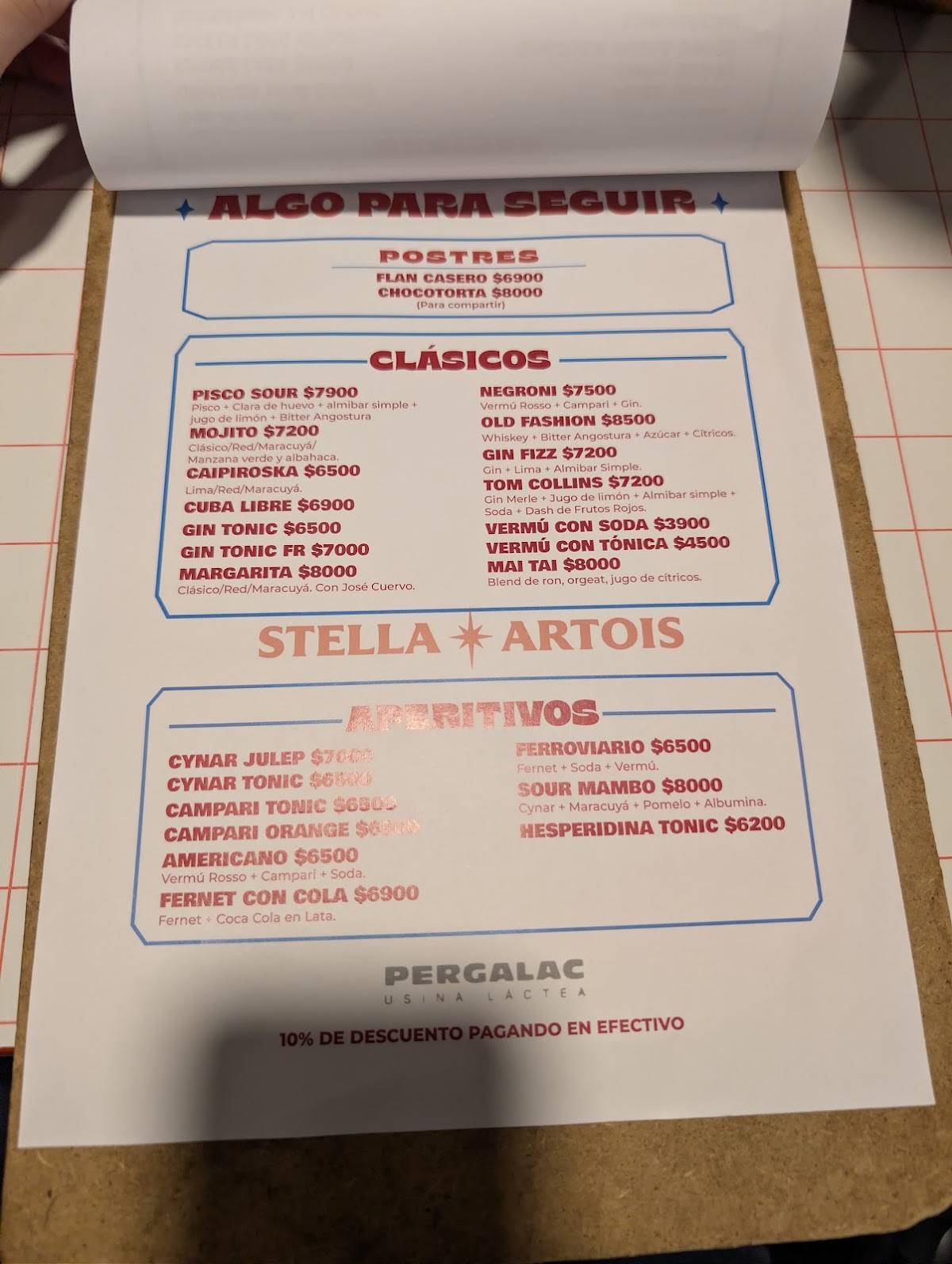 Fiorito restobar меню