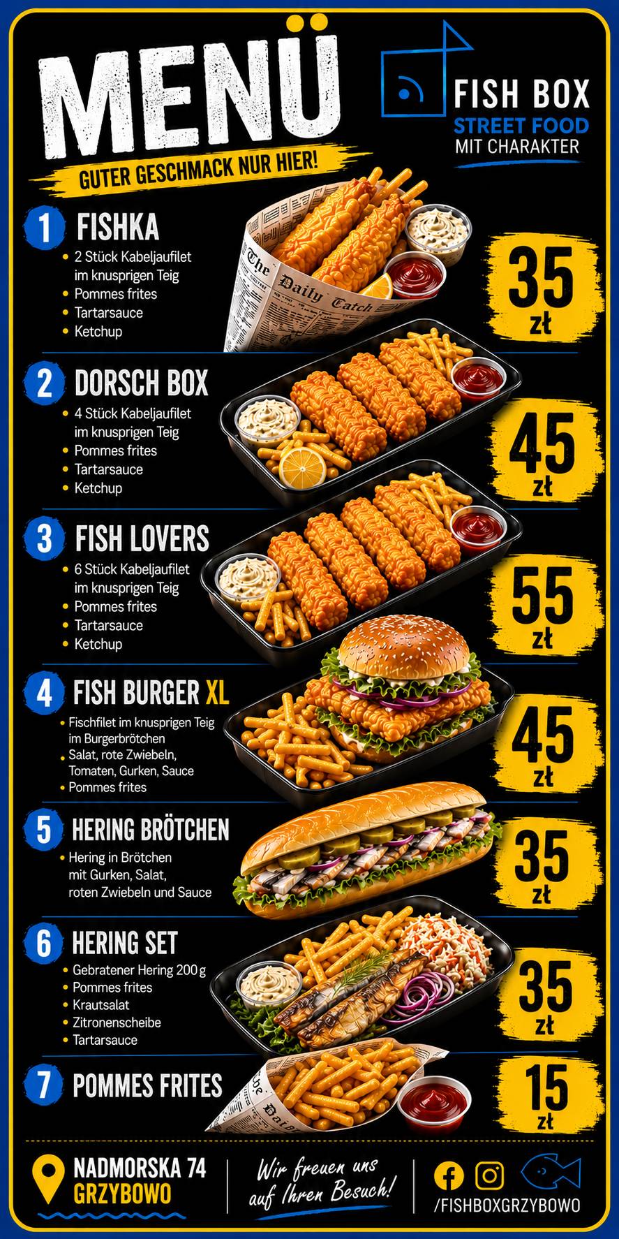 Fish Box меню