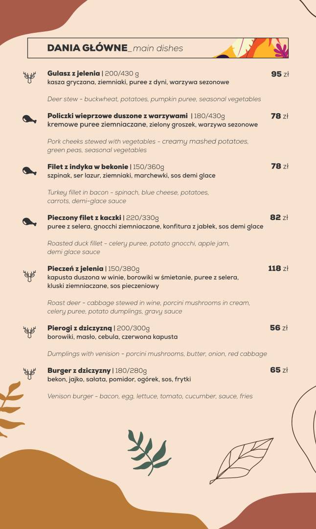 Folk Kuchnia Lokalna меню