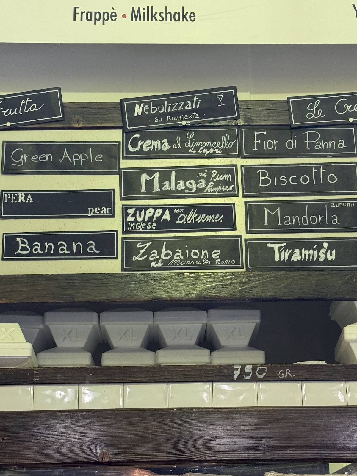 Gelateria I Caruso меню