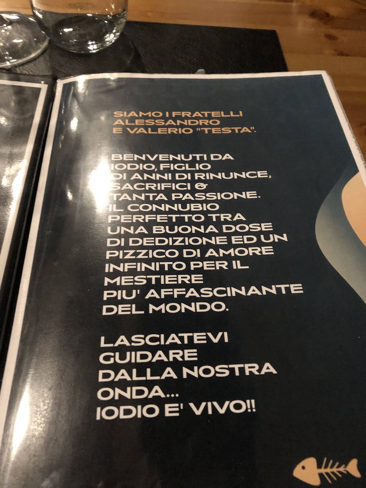IODIO меню