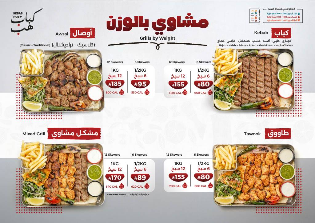 Kebab Hub - كباب هب меню
