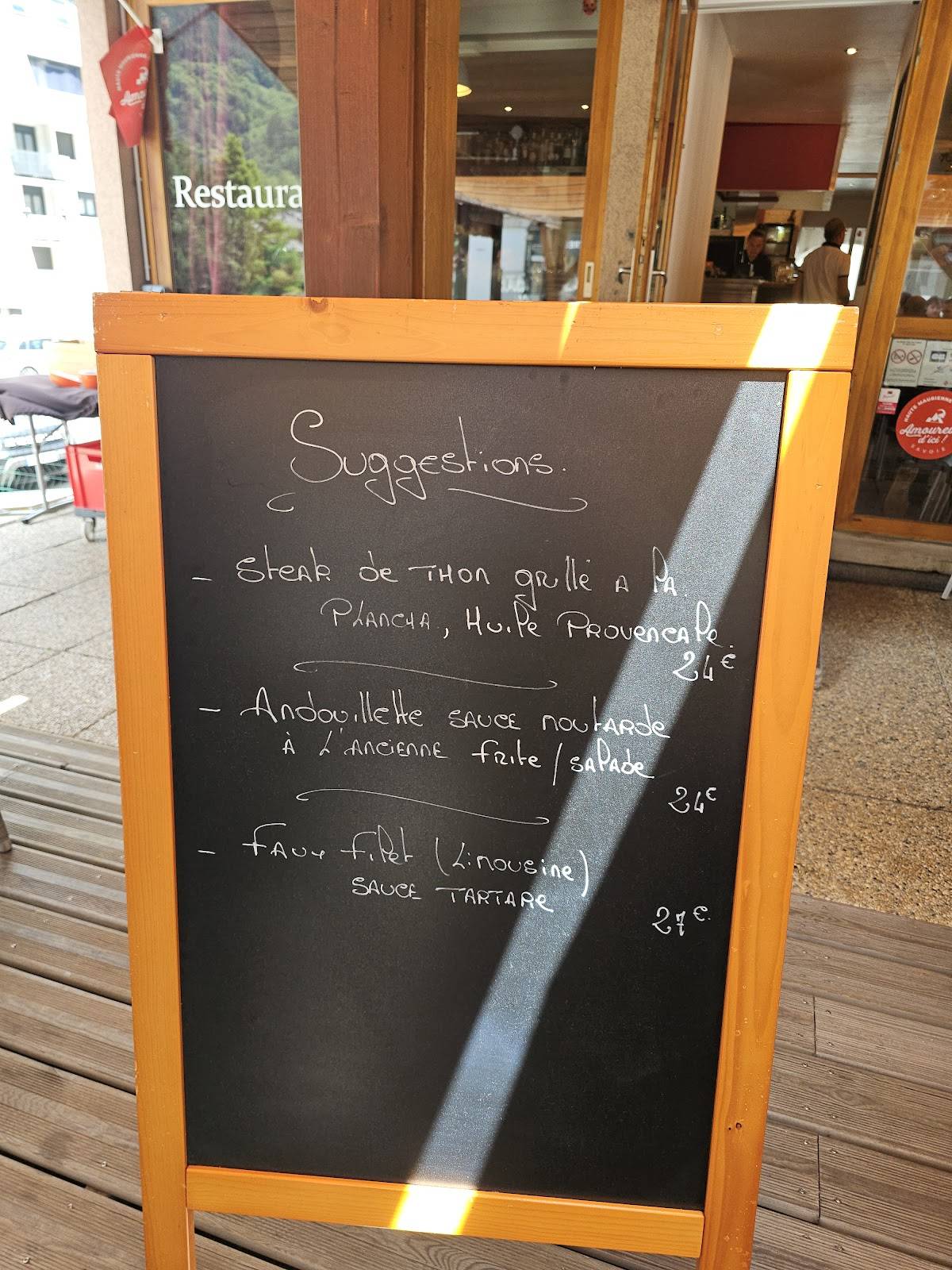 Restaurant L'Echappée меню
