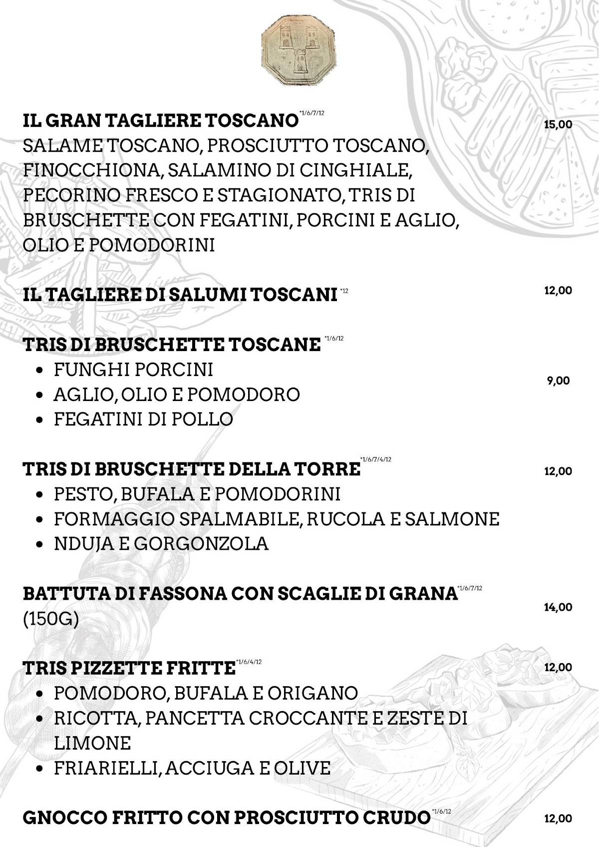 La Torre Pizza e Gril меню