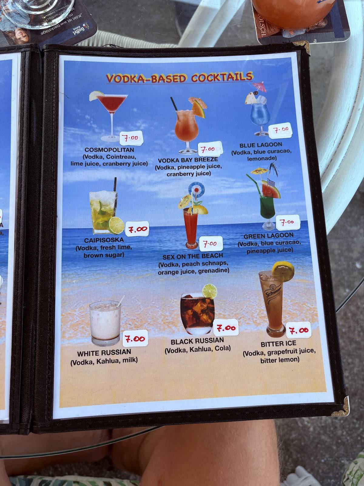 Mythos Bar меню